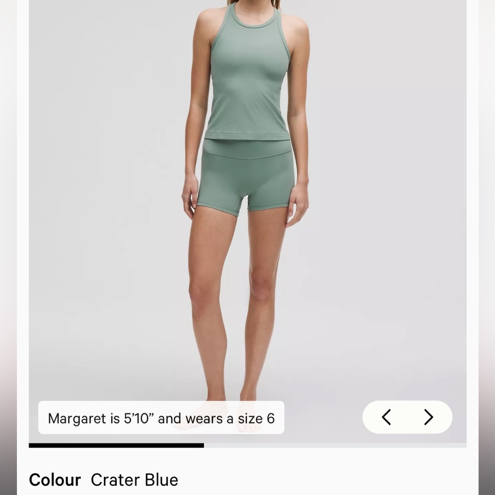 Lululemon Align™ Waist-Length Racerback Tank Top size 2 ‘Crater Blue’ - Picture 3 of 4
